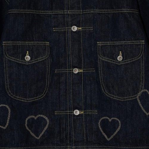 chahchah デニムジャケット　Gジャン　ウォッシュ加工 デニムジャケット gジャン ビッグシルエット ケミカル