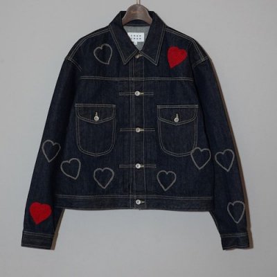 ChahChah/㡼㡼/CC HAPPY DENIM TRUCKER JACKET/ǥ˥ॸ㥱å/HEARTFULL O.W