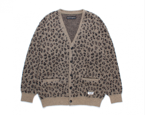 WACKO MARIA/拾ޥꥢ/LEOPARD JACQUARD MOHAIR KNIT CARDIGAN/쥪ѡɥ㥬ɥإ˥åȥǥ/BEIGE