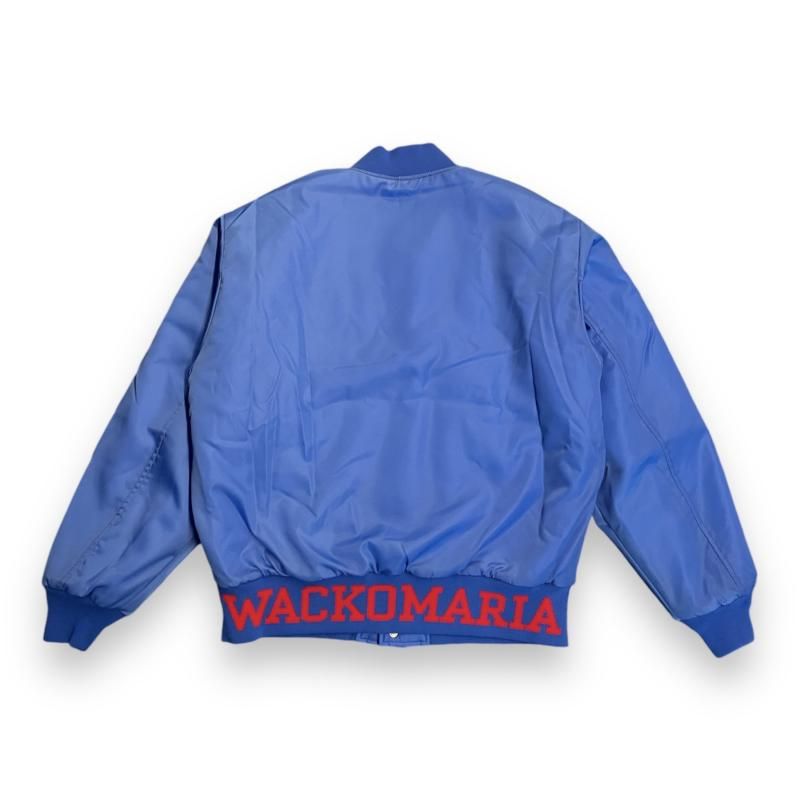 WACKO MARIA/FAUX LEOPARD FUR VARSITY JACKET（BEIGE