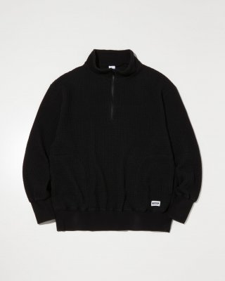 RADIALL/ǥ/BIG WAFFLE - HALF ZIP SWEATSHIRT L/S/ϡեåץåȥ󥰥꡼/BLACK