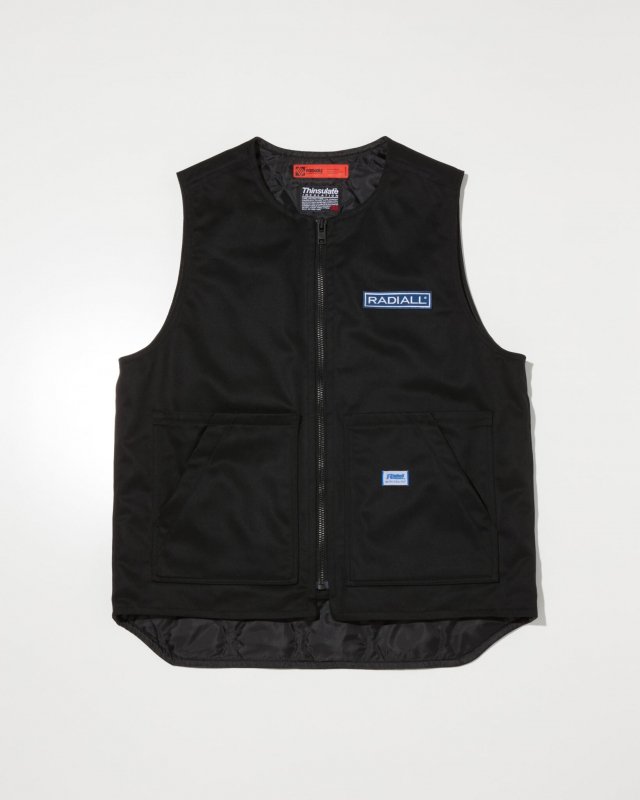 RADIALL/ラディアル/Cnq Riverside ZIP UP VEST/ハーフジップスウェットロングスリーブ/BLACK - EMILIANO  ONLINE SHOP｜RADIALL,DELUXE,WACKO MARIA/ラディアル,デラックス,ワコマリア通販