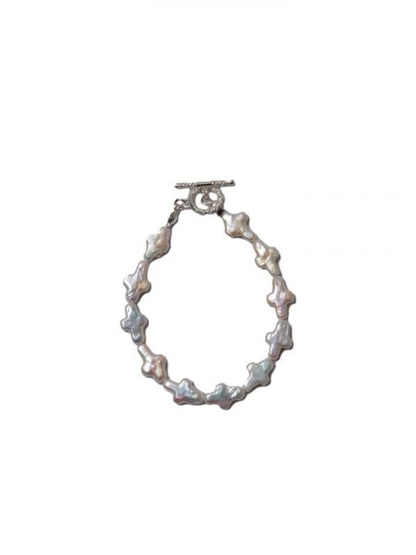 cootie productions クーティー ブレスレット COOTIE/クーティー/DISTORTION CROSS PEARL BRACELET/パール