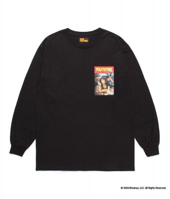 WACKO MARIA/拾ޥꥢ/PULP FICTION LONG SLEEVE T-SHIRT (TYPE-3)/ѥץե󥰥꡼T/BLACK