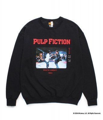 WACKO MARIA/拾ޥꥢ/PULP FICTION SWEAT SHIRT (TYPE-1)/ѥץե󥯥롼ͥååȥ/BLACK