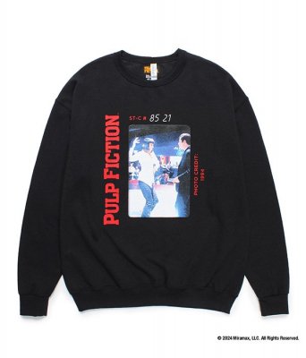 WACKO MARIA/拾ޥꥢ/PULP FICTION SWEAT SHIRT (TYPE-2)/ѥץե󥯥롼ͥååȥ/BLACK