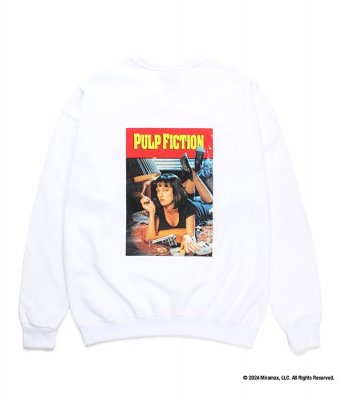 WACKO MARIA/拾ޥꥢ/PULP FICTION SWEAT SHIRT (TYPE-5)/ѥץե󥯥롼ͥååȥ/WHITE