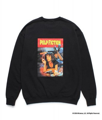 WACKO MARIA/拾ޥꥢ/PULP FICTION SWEAT SHIRT (TYPE-5)/ѥץե󥯥롼ͥååȥ/BLACK