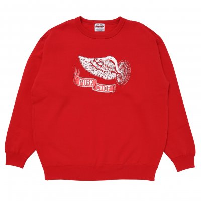 PORK CHOP/ݡå/MESSES/ޥ/FLYING WEEL  P SWEAT/RED