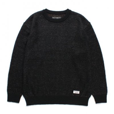 WACKO MARIA/拾ޥꥢ/GLITTER MOHAIR CREW NECK SWEATER ( TYPE-1 )/åإ/BLACK-RAINBOW