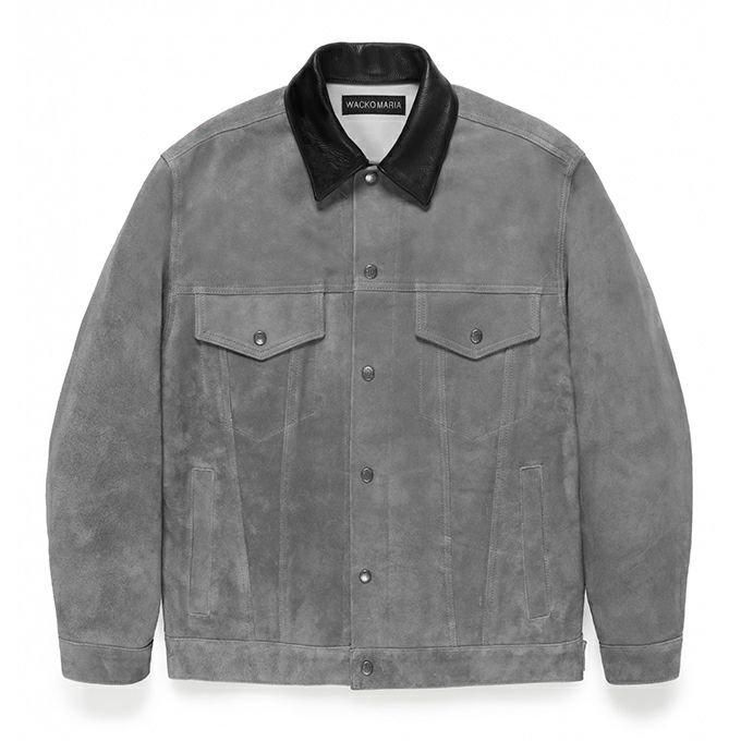 WACKO MARIA/ワコマリア/SUEDE LEATHER TRUCKER JACKET/スエードレザートラッカージャケット/GRAY -  EMILIANO ONLINE SHOP｜RADIALL,DELUXE,WACKO MARIA/ラディアル,デラックス,ワコマリア通販