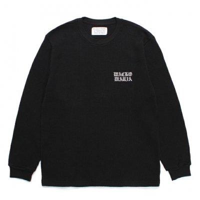 WACKO MARIA/拾ޥꥢ/THERMAL CREW NECK SHIRT ( TYPE-2 )/ޥ륯롼ͥå/BLACK