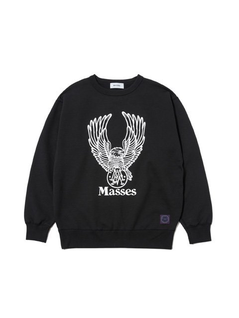 M&M/エムアンドエム/MASSES/マシス/SWEAT CREW EAGLE M/プリントクルーネックスウェット/BLACK - EMILIANO  ONLINE SHOP｜RADIALL,DELUXE,WACKO MARIA/ラディアル,デラックス,ワコマリア通販