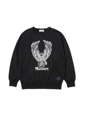 M&M/ॢɥ/MASSES/ޥ/SWEAT CREW EAGLE M/ץȥ롼ͥåå/BLACK