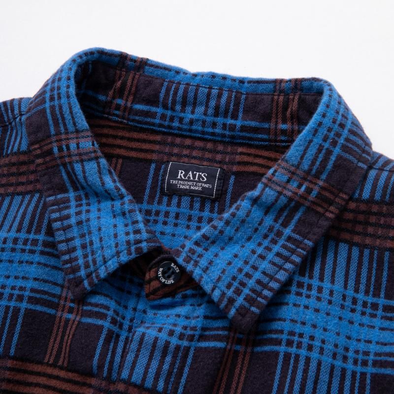 RATS/ラッツ/C/R FLANNEL CHECK SHIRT/コットンフランネル