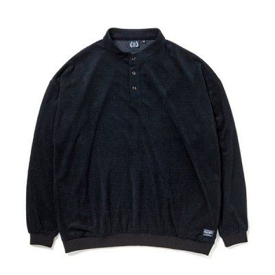 430/եƥ/L/S HENRY NECK GRID THERMAL C&S/󥰥꡼֥إ꡼ ͥåޥ륫åȥ/BLACK