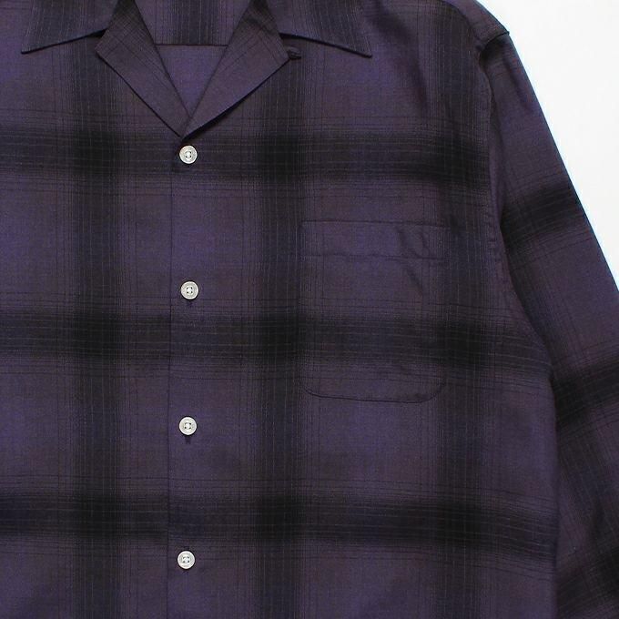 WACKO MARIA/ワコマリア/OMBRE CHECK OPEN COLLAR SHIRT L/S