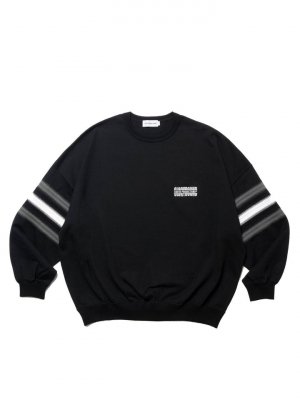 COOTIE/ƥ/HEAVY OZ JERSEY JACQUARD SLEEVE CREW/㡼㥬ɥ꡼֥롼/BLACK