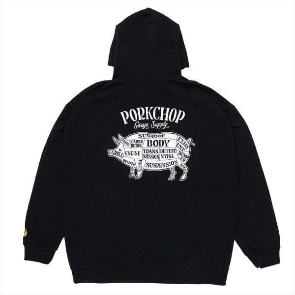 【大人気モデル】PORK CHOP ポークチョップ☆パーカー 入手困難 即完売品 PORK CHOP/ポークチョップ/PORK BACK HOODIE/プリントスウェット