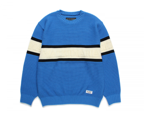 WACKO MARIA/拾ޥꥢ/LOGO JACQUARD KNIT SWEATER/㥬ɥ˥åȥ/BLUE