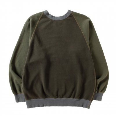 NEXUS VII/֥ͥ/R/S DAMAGED 3TONE SWEAT/С֥륯롼ͥå3ȡ󥹥å/FADE OLIVE