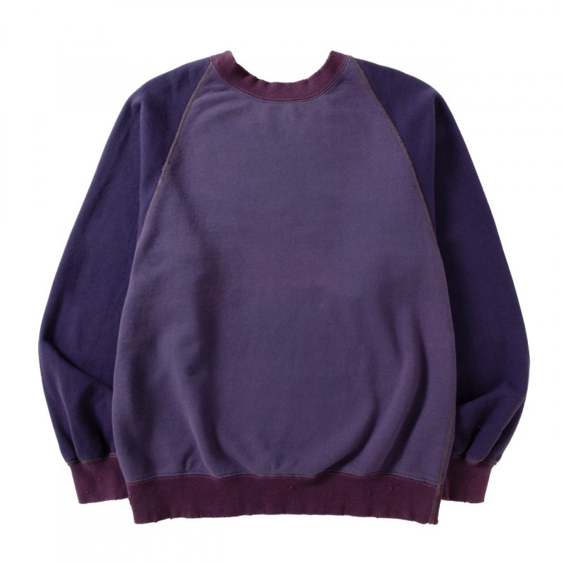 NEXUS VII/ネクサスセブン/R/S DAMAGED 3TONE SWEAT/リバーシブルクルーネック3トーンスウェット/FADE PURPLE  - EMILIANO ONLINE SHOP｜RADIALL,DELUXE,WACKO MARIA/ラディアル,デラックス,ワコマリア通販