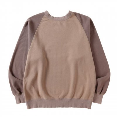 NEXUS VII/֥ͥ/R/S DAMAGED 3TONE SWEAT/С֥륯롼ͥå3ȡ󥹥å/FADE BROWN