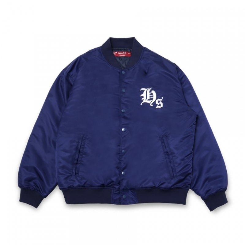 Hide and Seek/ハイドアンドシーク/Nylon Varsity Jacket/ナイロンスタジャン/NAVY - EMILIANO  ONLINE SHOP｜RADIALL,DELUXE,WACKO MARIA/ラディアル,デラックス,ワコマリア通販