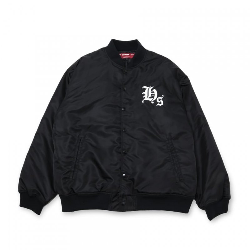 Hide and Seek/ハイドアンドシーク/Nylon Varsity Jacket/ナイロンスタジャン/BLACK - EMILIANO  ONLINE SHOP｜RADIALL,DELUXE,WACKO MARIA/ラディアル,デラックス,ワコマリア通販