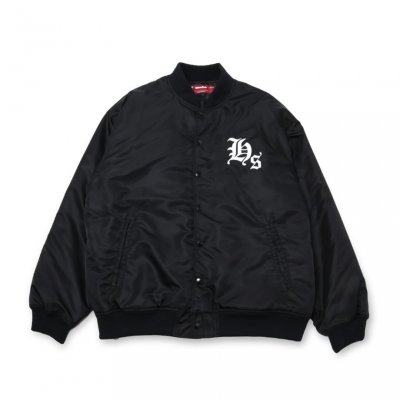 Hide and Seek/ϥɥɥ/Nylon Varsity Jacket/ʥ󥹥/BLACK