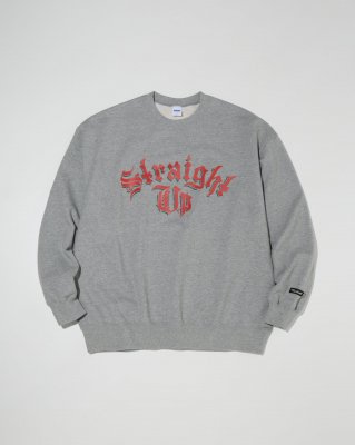 RADIALL/ǥ/The BONEZDragon Ash/Straight Up CREW NECK SWEATSHIRT L/S/롼ͥåå/HEATHER GRAY