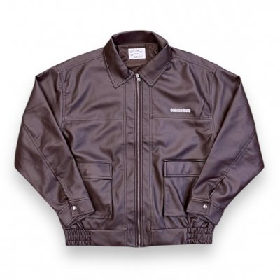 EMILIANO/ߥꥢ/Leather zip up blouson/쥶åץåץ֥륾/BROWN