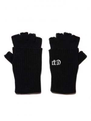 COOTIE/ƥ/LOWGAUGE FINGERLESS KNIT GLOVE/ե󥬡쥹 ˥åȥ/BLACK