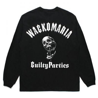 WACKO MARIA/拾ޥꥢ/56 TATTOO STUDIO / WASHED HEAVY WEIGHT CREW NECK LONG SLEEVE T-SHIRT/BLACK