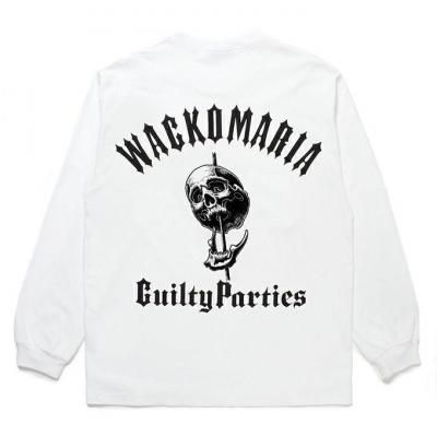 WACKO MARIA/拾ޥꥢ/56 TATTOO STUDIO / WASHED HEAVY WEIGHT CREW NECK LONG SLEEVE T-SHIRT/WHITE