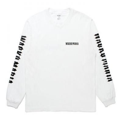 WACKO MARIA/拾ޥꥢ/WASHED HEAVY WEIGHT CREW NECK LONG SLEEVE T-SHIRT ( TYPE-1 )/WHITE