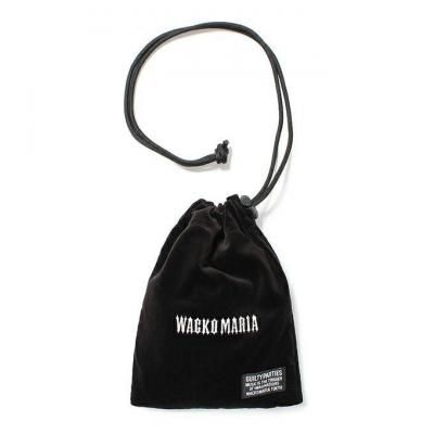 WACKO MARIA/拾ޥꥢ/VELOUR DRAWSTRING BAG/åȥ٥Хå/BLACK