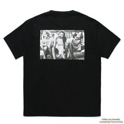 WACKO MARIA/拾ޥꥢ/ELLEN VON UNWERTH/WASHED HEAVY WEIGHT CREW NECK T-SHIRT ( TYPE-2 )/ץT/BLACK