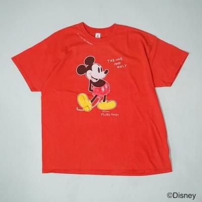 ChahChah/㡼㡼/ DISNEY / VINTAGE FADED S/S TEE /եåT/RED