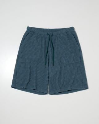 RADIALL/ǥ/Big Waffle -STRAIGHT FIT EASY SHORTS/ӥååե륤硼ȥѥ/LINCOLN GREEN