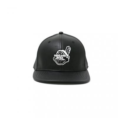 Hide and Seek/ϥɥɥ/Indian Baseball CAP (PU Leather)/١ܡ륭å/BLACK