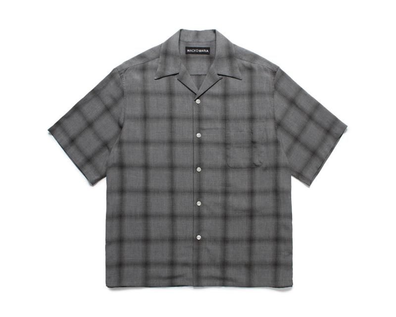 WACKO MARIA/ワコマリア/OMBRE CHECK OPEN COLLAR SHIRT S/S