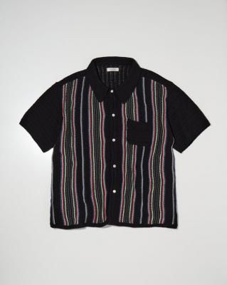 RADIALL/ǥ/Number Five South REGULAR COLLARED SWEATER S/S/˥åȥץ󥫥顼/BLACK