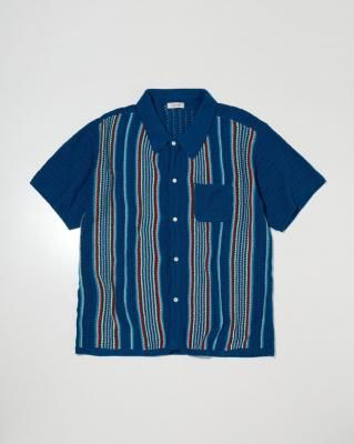 RADIALL/ǥ/Number Five South REGULAR COLLARED SWEATER S/S/˥åȥץ󥫥顼/BLUE