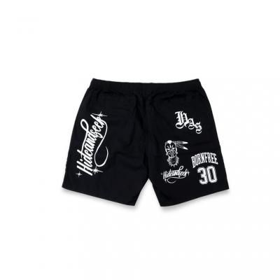 Hide and Seek/ϥɥɥ/Cursive Logo Beach Short/硼/BLACK