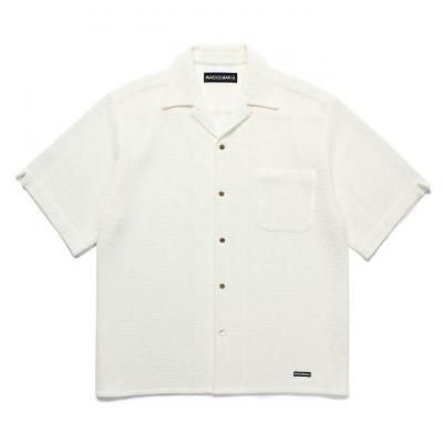 WACKO MARIA/拾ޥꥢ/SUMMER KNIT OPEN COLLAR SHIRT/ޡ˥åȥץ󥫥顼/WHITE