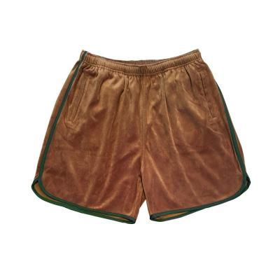 EXODUS//VELOUR ATHLETIC SHORTS/٥硼/BROWNGREEN