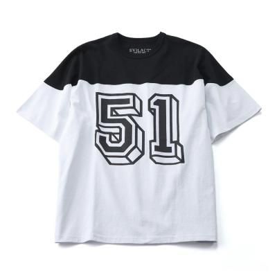 EVILACT/ӥ륢/51 HOCKEY SS/եåȥܡT/BLACKxWHITE