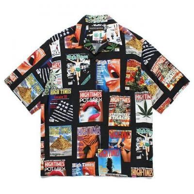 WACKO MARIA/拾ޥꥢ/HIGH TIMES/HAWAIIAN SHIRT S/S/ϥ磻󥷥/BLACK