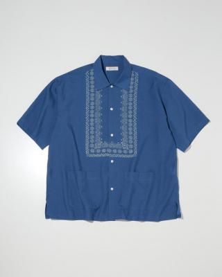 RADIALL/ǥ/Native Lei OPEN COLLARED SHIRT S/S/ץ󥫥顼/BLUE